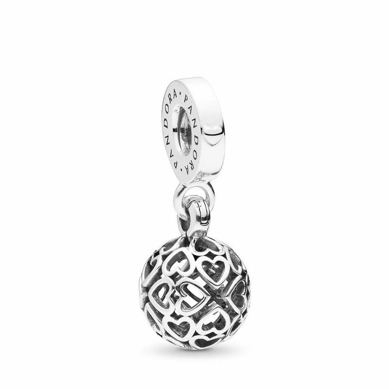 Pandora Harmonious Hearts Dangle Charm Ireland - Sterling Silver - 640137HGP